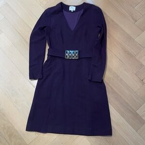 Milly belted purple dress